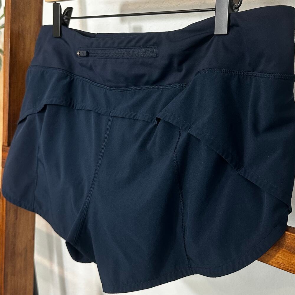 Lululemon Navy Athletic Shorts Size 12 Women's Built-In Liner - Picture 7 of 10